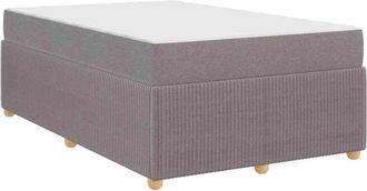 vidaXL Estructura De Cama Con Colch&oacute;n Taup&eacute; 120 X 200 Cm Tela Vidaxl