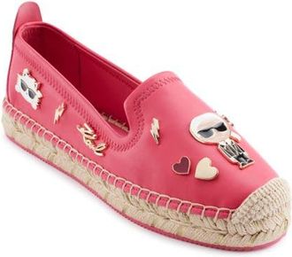 Karl Lagerfeld Michaela Espadrille Flat in Teaberry at Nordstrom, Size 8.5