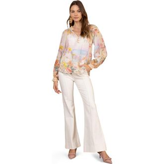 Hale Bob Jill Voile Top in Gold at Nordstrom, Size Medium