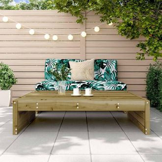 Berkfield Home Beautiful Garden Footstool 120x80 cm Impregnated Wood Pine in Brown