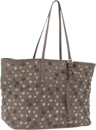 Jimmy Choo London Pre-owned Tote Bags, female, Gray, Size: ONE SIZE Pre-owned Leather Shoulder Bag