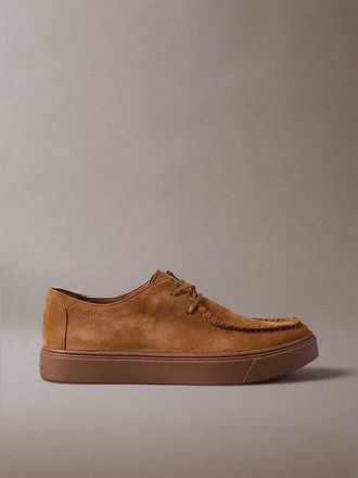 Calvin Klein Zapatos H&iacute;bridos Con Cordones Y Suela De Copa De Ante