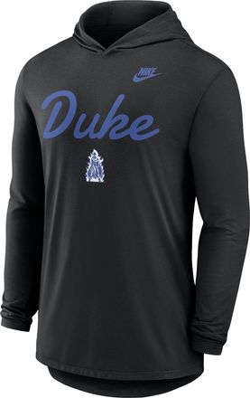 Nike Duke Legacy Nike Mens Dri-FIT College Long-Sleeve Hooded Top in Black | 01NB00ADUV-L4T