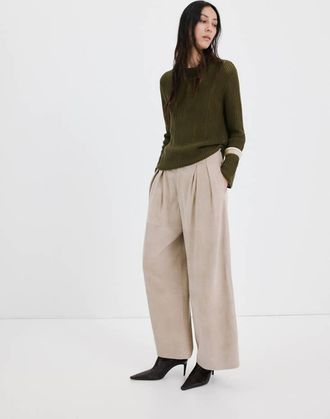 Mango Pullover maglia a coste kaki - Donna - XXS - MANGO