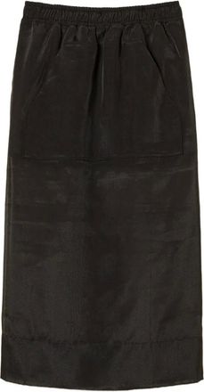 Twin-Set Gonna midi con vita elasticizzata - 00006 Black