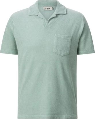 Altea Terry Katoen Polo - Heren - Polos - Groen - M - Katoen - Tops