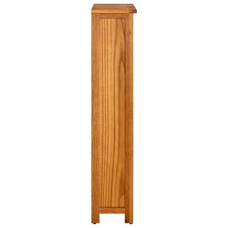 Berkfield Home Beautiful 4-Tier Bookcase 70x22x110 cm Solid Oak Wood in Brown | Size: 70 x 22 x 110 cm