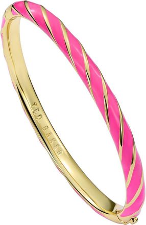 Ted Baker Trinity Twist Enamel Hinge Bracelet in Metallic Gold/Bright Pink at Nordstrom