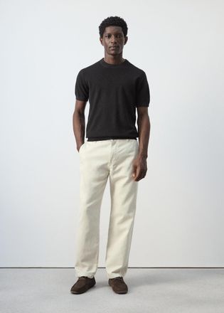 Mango Maglietta maglia sottile cotone nero - Uomo - XXL - MANGO MAN