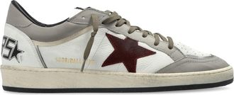 Golden Goose BALLSTAR SNEAKERS IN LEATHER WITH CONTRASTING STAR AND DISTRESSED FINISH - Golden Goose Deluxe Brand - Man