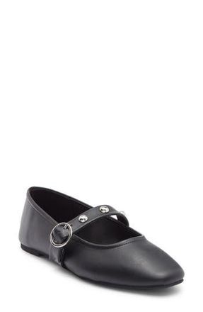 Kenneth Cole Reaction Maxi Studded Mary Jane Flat in Black/Black at Nordstrom Rack, Size 9.5