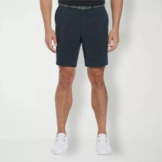 PGA TOUR Golf Shorts Mens Black Printed Stripe 8 Inseam Performance FTS1622