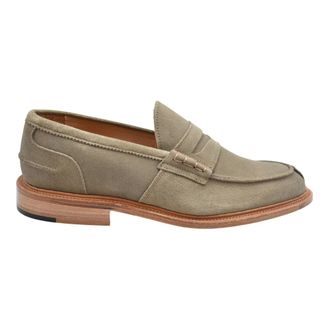 Trickers Schoenen, Heren, Groen, 43 EU, Leer, James Penny Loafer