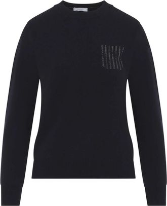PESERICO Basic Sweater - Dames - Ronde hals truien - Blauw - S - Truien & Vesten