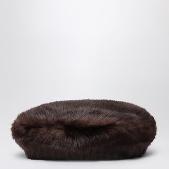 Stand Studio Solene beret in brown fur