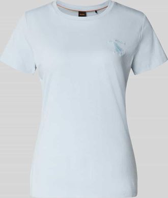 Boss Orange by Hugo Boss BOSS Orange Regular Fit T-Shirt aus reiner Baumwolle Modell C-Elove_4 in Hellblau, Gr&ouml;&szlig;e XL