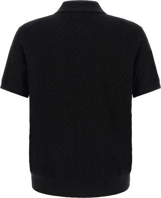 Brioni Mens Black Cotton Polo Shirt