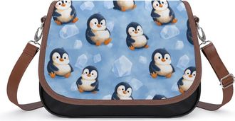 Generic Cute Penguins Pattern Fashion Womens Crossbody Bags Novelty Handbag Shoulder Bag Purse