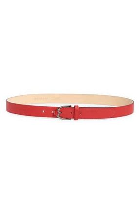 Longchamp Double Hole Leather Belt in Vermilion at Nordstrom Rack