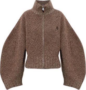 The Attico Vest met gem&ecirc;leerd effect - Bruin