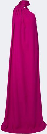 Taller Marmo Vestido de fiesta asim&eacute;trico Astor drapeado