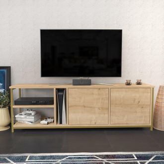 Decorotika Primrose TV Stand TV Unit for TVs up to 72 inch in Gold