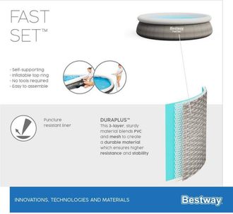 Bestway Piscina Hinchable Diam 366 X H 76 Cm