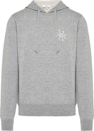 Jacob Cohen Felpa con cappuccio e logo - Grigio