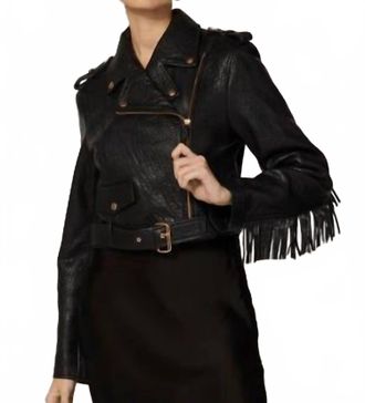 Cleobella Harrison Leather Jacket In Black