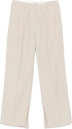 Birgitte Herskind Beige Broek met Zakken en Knopen - Dames - Straight fit broeken - Beige - S - Broeken