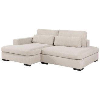 Vente-Unique Vente-unique - Divano letto angolo a sinistra in Velluto a coste Beige - seliora