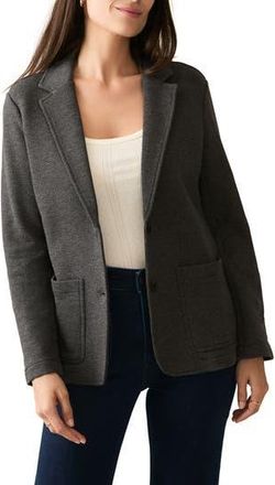 Faherty Inlet Cotton Blend Knit Blazer in Black Sky at Nordstrom Rack, Size X-Small