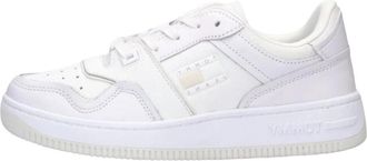 Tommy Jeans Witte Lage Top Sneaker Cupsole - Dames - Sneakers - Veelkleurig - 36 EU - Leer - Schoenen