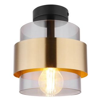 Globo Lighting Plaf&oacute;n - Milley - Lat&oacute;n Negro - Metal - &Oslash; 18cm - E27 - - Globo