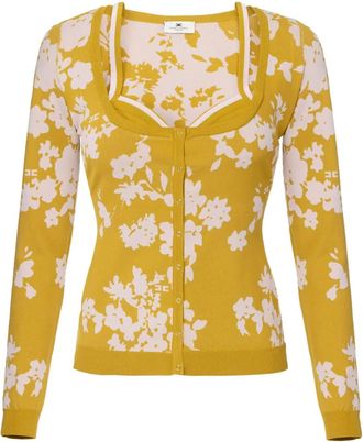 Elisabetta Franchi Cardigan a fiori crop - DJ4