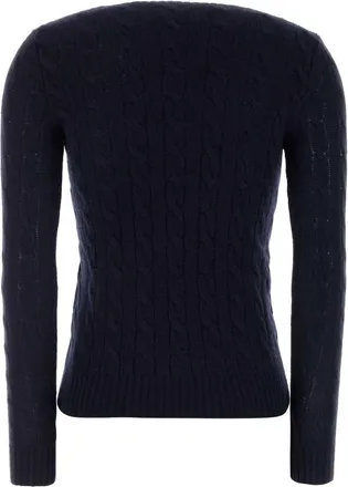 Polo Ralph Lauren Cable-Knit Wool Cashmere Sweater - Navy