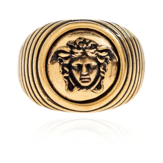 Versace Rings, unisex, Yellow, Size: 62 MM Medusa Ring