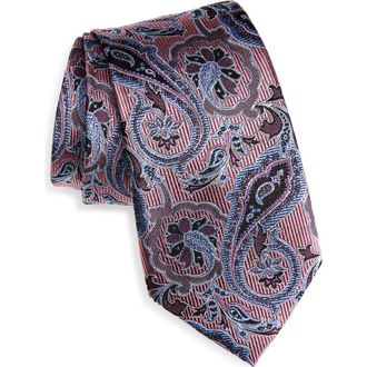 Nordstrom Floral Paisley Silk Tie in Pink at Nordstrom