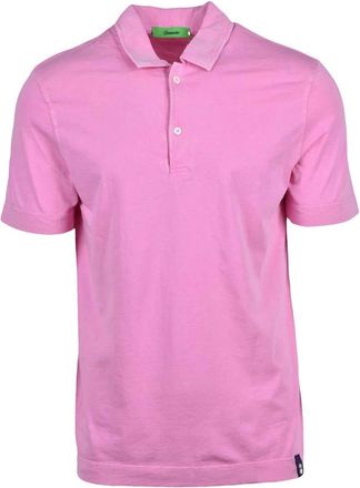 Drumohr Pink Knitted Cotton Polo