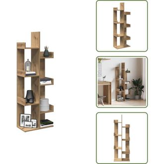 vidaXL Scaffale in legno - vidaXL Libreria Rovere Artigianale 48x25,5x140 cm Legno Multistrato - Libreria artigianale