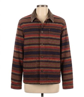 Faherty High Ridge Twill Studio Jacket In Night Time Fire Stripe