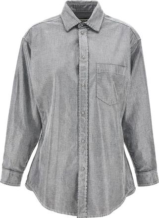 Darkpark Anne Katoenen Denim Overhemd - Dames - Overhemden - Grijs - S - Katoen - Overhemden