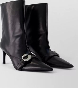 Coperni leather heeled belt boots