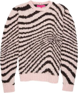 The Elder Statesman zebra-print sweater - Roze