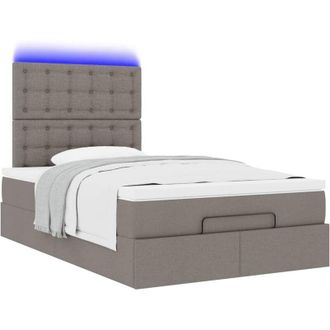 vidaXL Estructura De Cama Otomana Colch&oacute;n Tela Topo 120x190 Cm Vidaxl