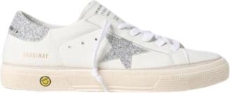 Golden Goose Sneakers, female, White, 7 UK, Crystal Fabric Star Leather Trainers