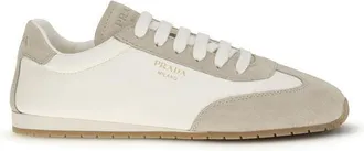 Prada Beige Lamb Ovis Aries Aries Low Top Womens Sneakers