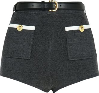 Self Portrait Zelfportret grijs viscose blend shorts