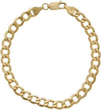 Italian Gold, Inc 10K 7Mm Semi-Solid Light Cuban Bracelet
