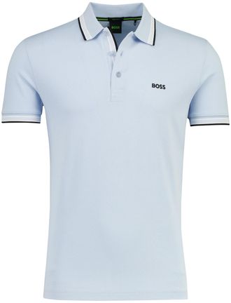 HUGO BOSS Lichtblauwe poloshirt Boss Green Paddy korte mouw katoen